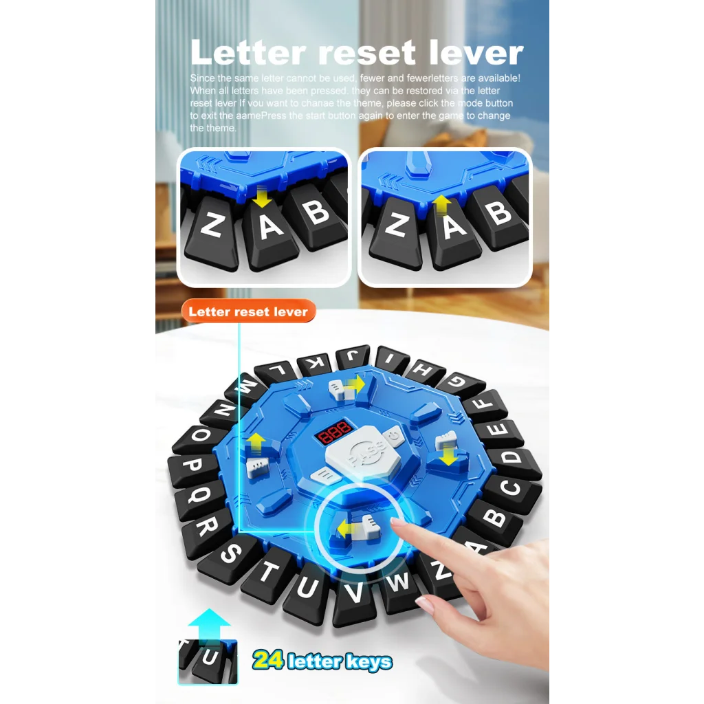 2pc Electronic Alphabet Categories Game - Fast-Paced Word