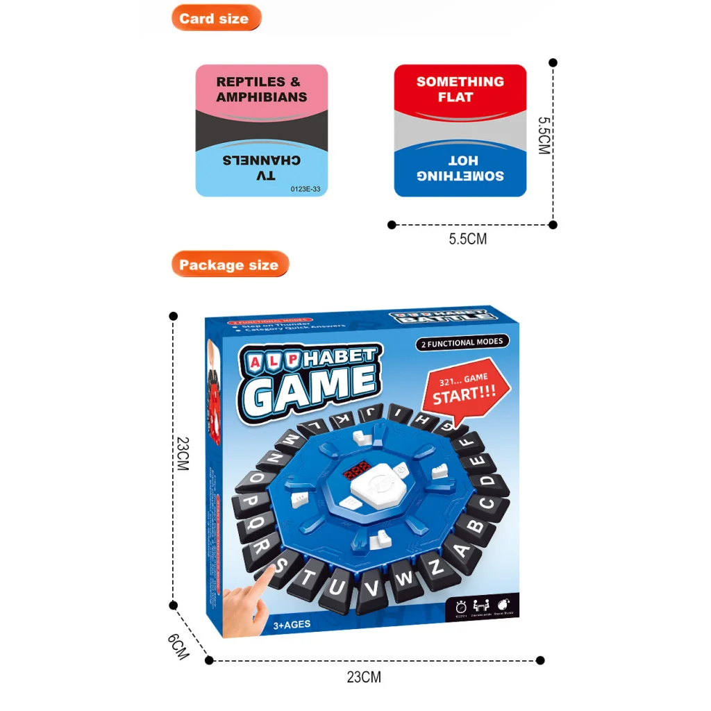 2pc Electronic Alphabet Categories Game - Fast-Paced Word