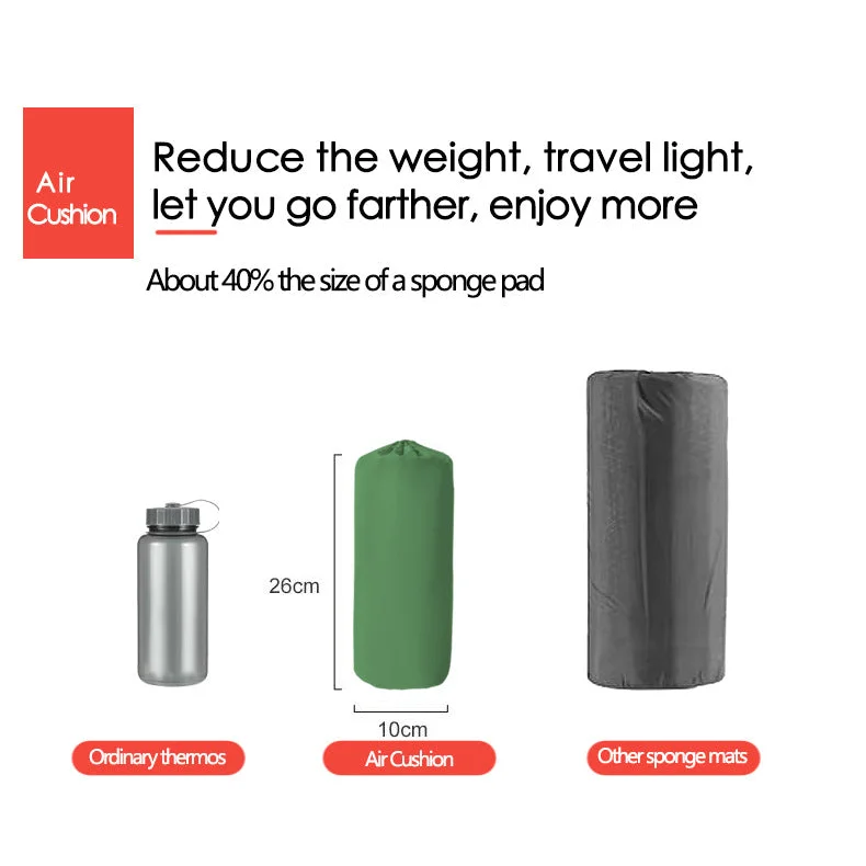 2pc Ultralight Inflatable Camping Sleeping Mat