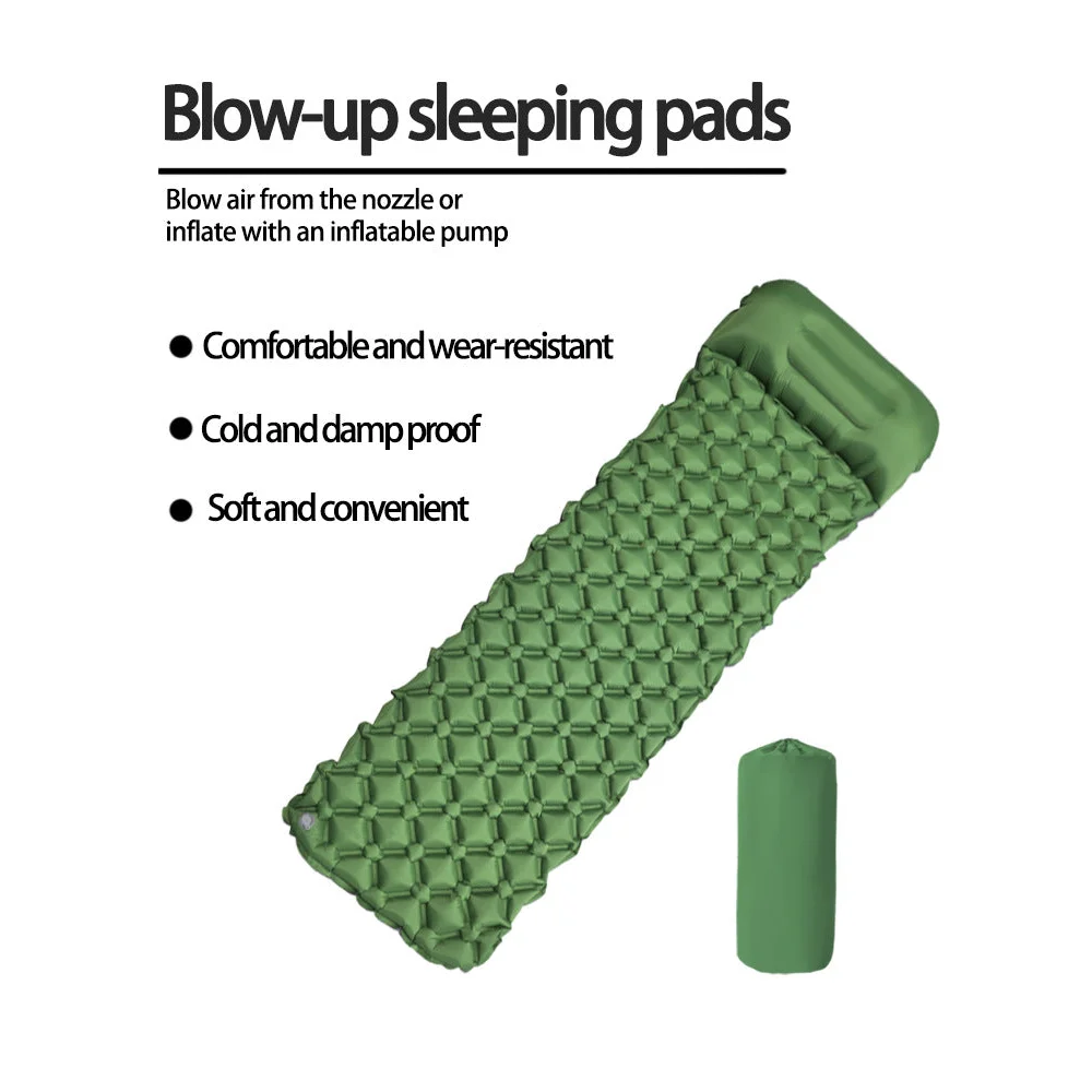 2pc Ultralight Inflatable Camping Sleeping Mat