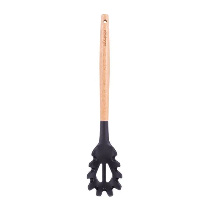 2pcs Beechwood & silicone pasta spoon charcoal - Home &