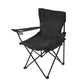 2pcs Black Portable Folding Camping Chair with Armrests