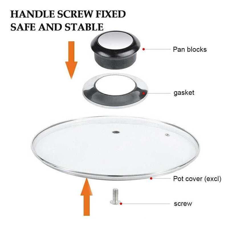 2PCS Cookware Lid Knob Handle Set for Pot Pan Saucepan