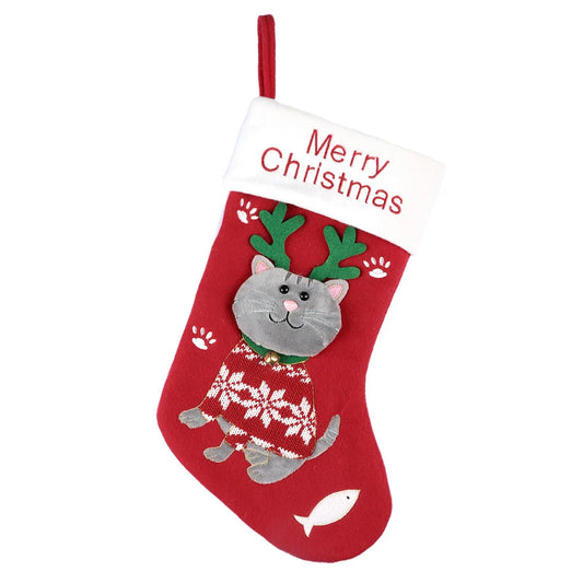 2pcs cute cat christmas stockings cartoon christmas socks
