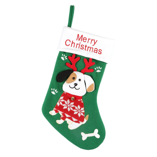 2pcs cute dog christmas stockings cartoon christmas socks