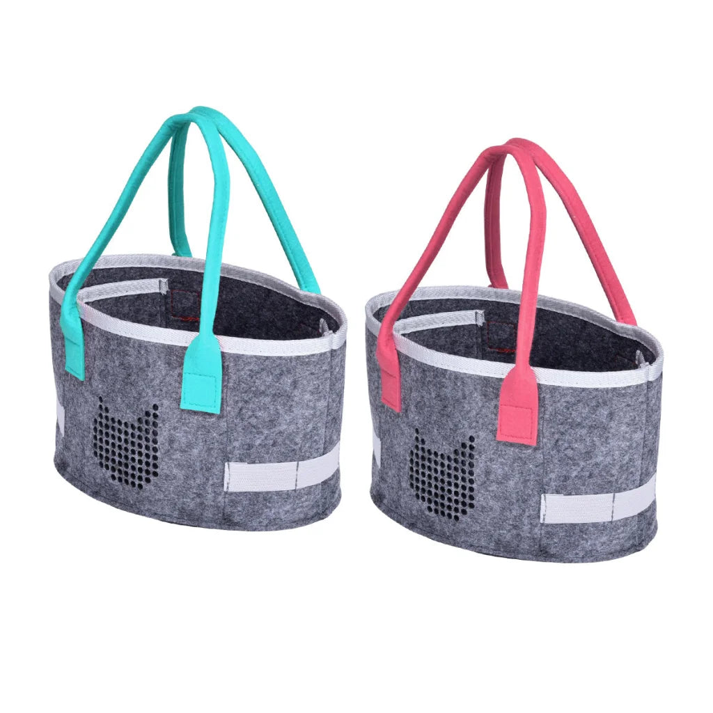 2pcs Doll Storage Organization Bag Felt Handbag Kids Toy