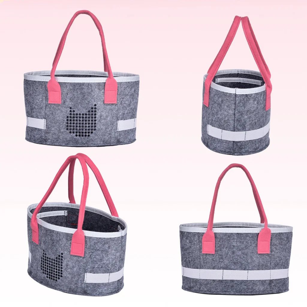 2pcs Doll Storage Organization Bag Felt Handbag Kids Toy