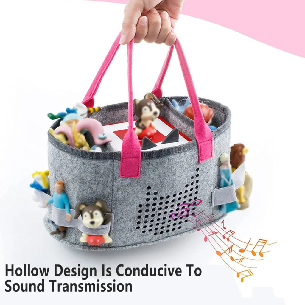 2pcs Doll Storage Organization Bag Felt Handbag Kids Toy