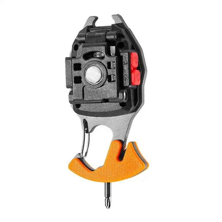 2PCS Orange Multi-Function COB Work Light with Carabiner