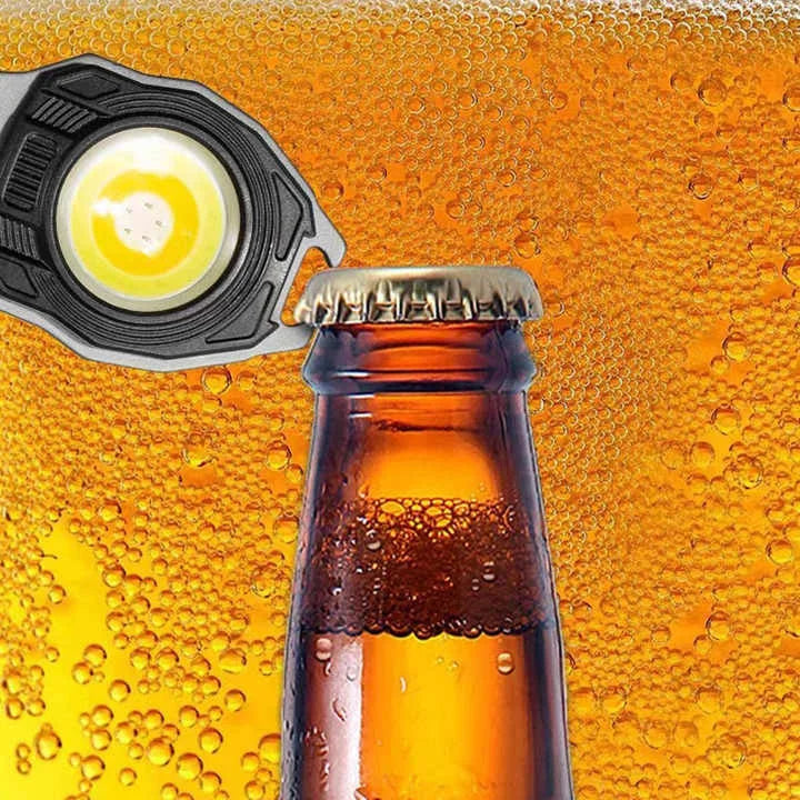 2PCS Orange Multi-Function COB Work Light with Carabiner