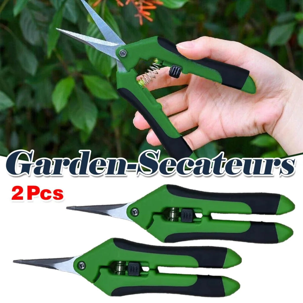 2Pcs Pruning Shears Plant Scissors Trim Trees Snips Branch