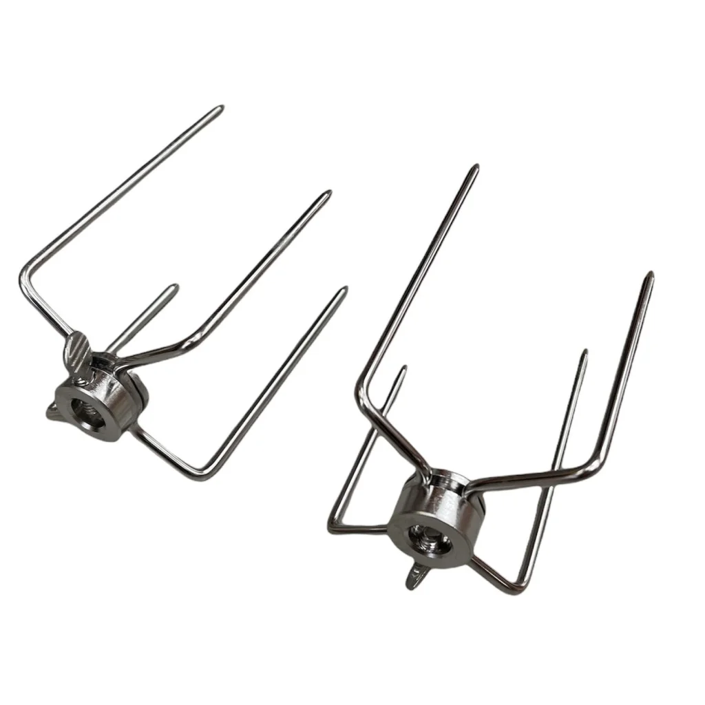 Rotisserie spit forks with roast chicken fork kabob skewer