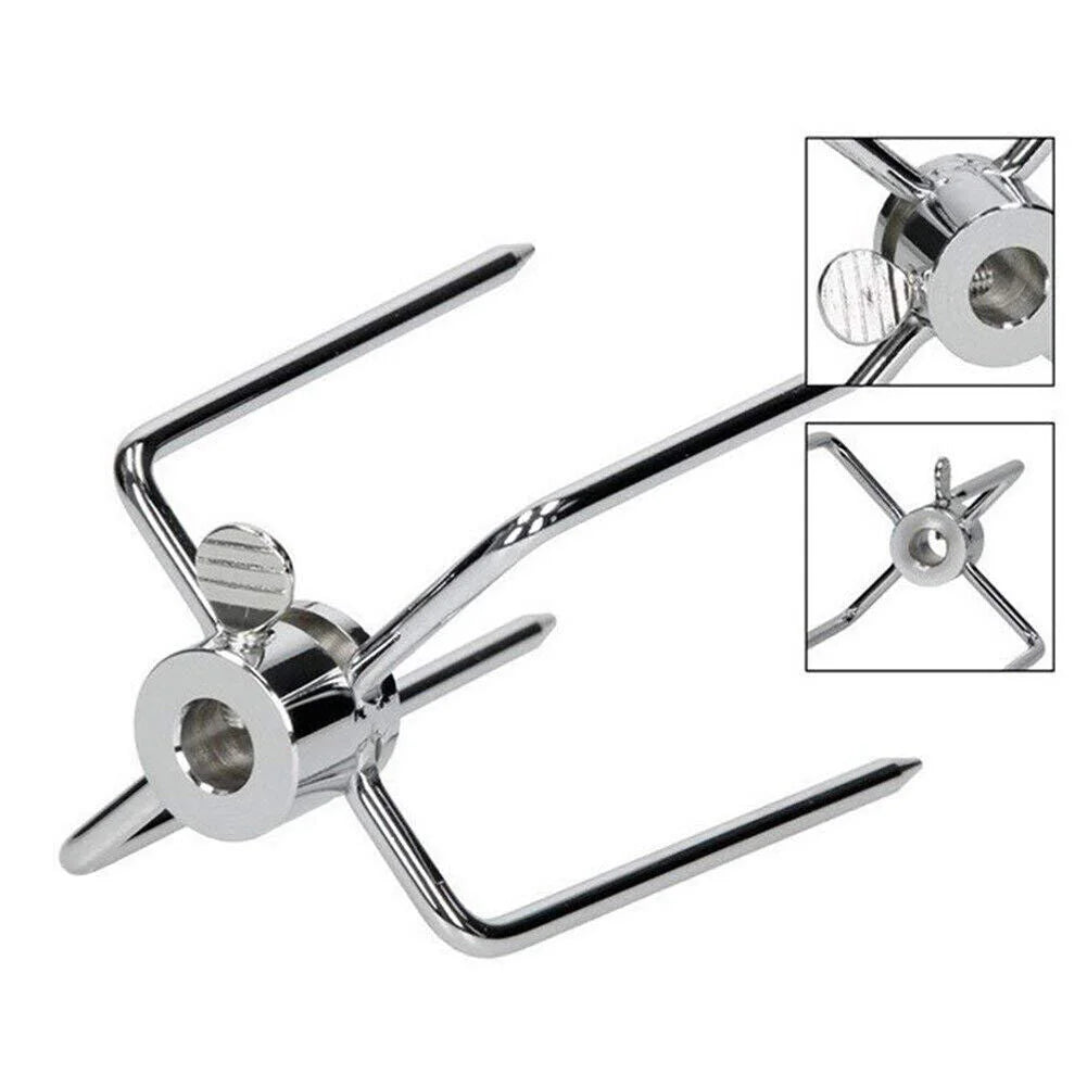 Rotisserie spit forks with roast chicken fork kabob