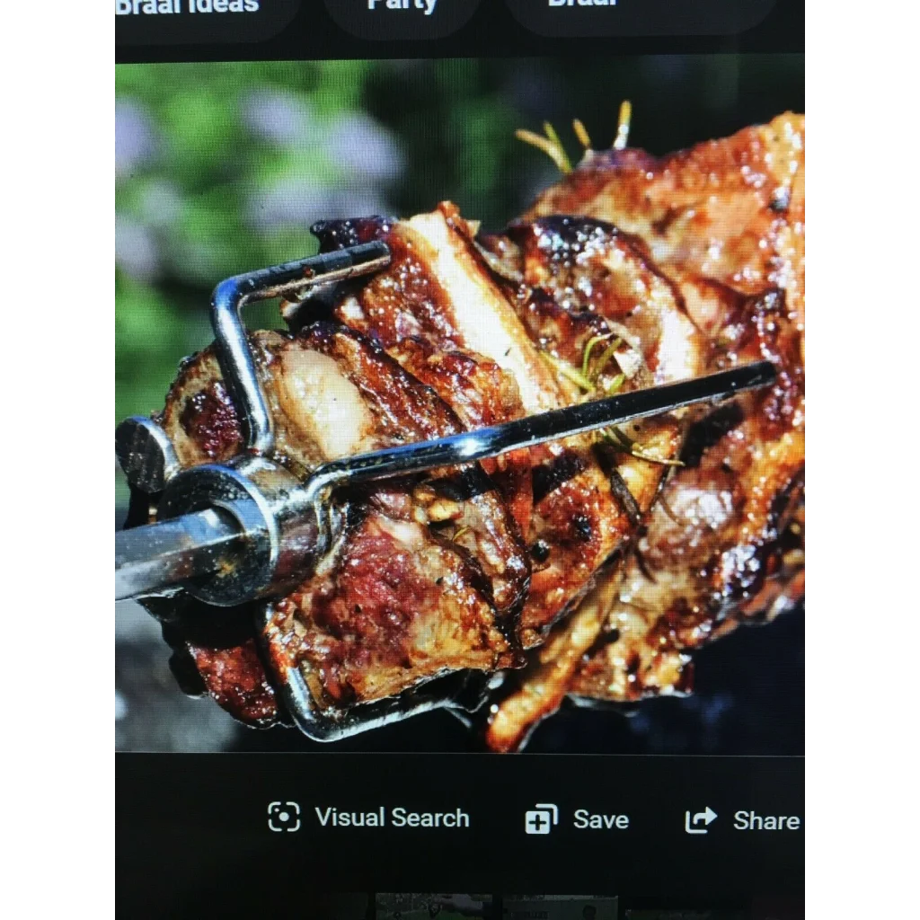 Rotisserie spit forks with side profile shown