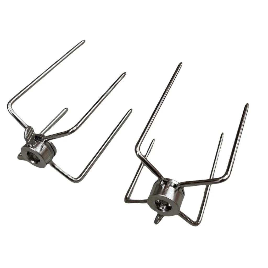 2pcs Rotisserie Spit Forks Roast Chicken Fork Kabob Skewer