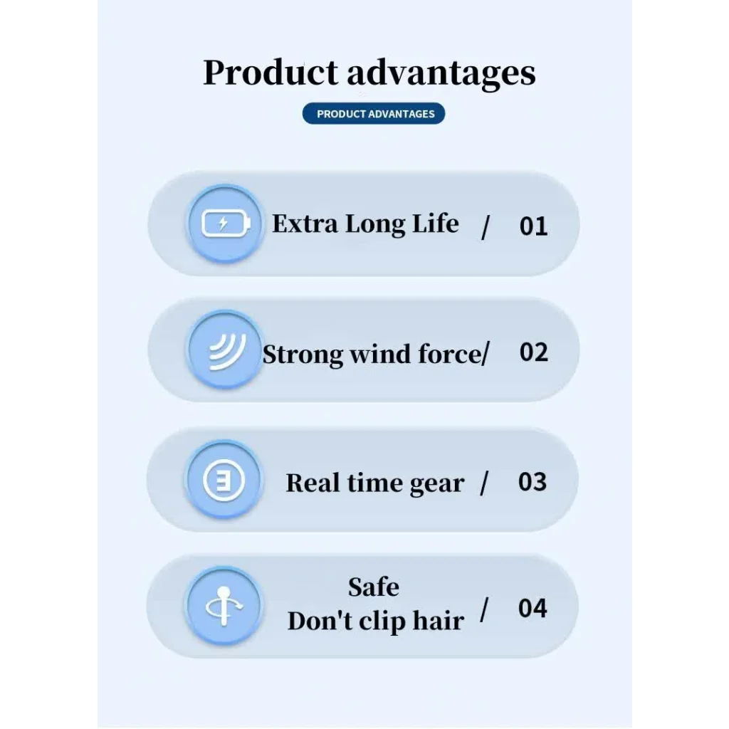 2PCS White Leafless Hanging Neck Fan - Rechargeable
