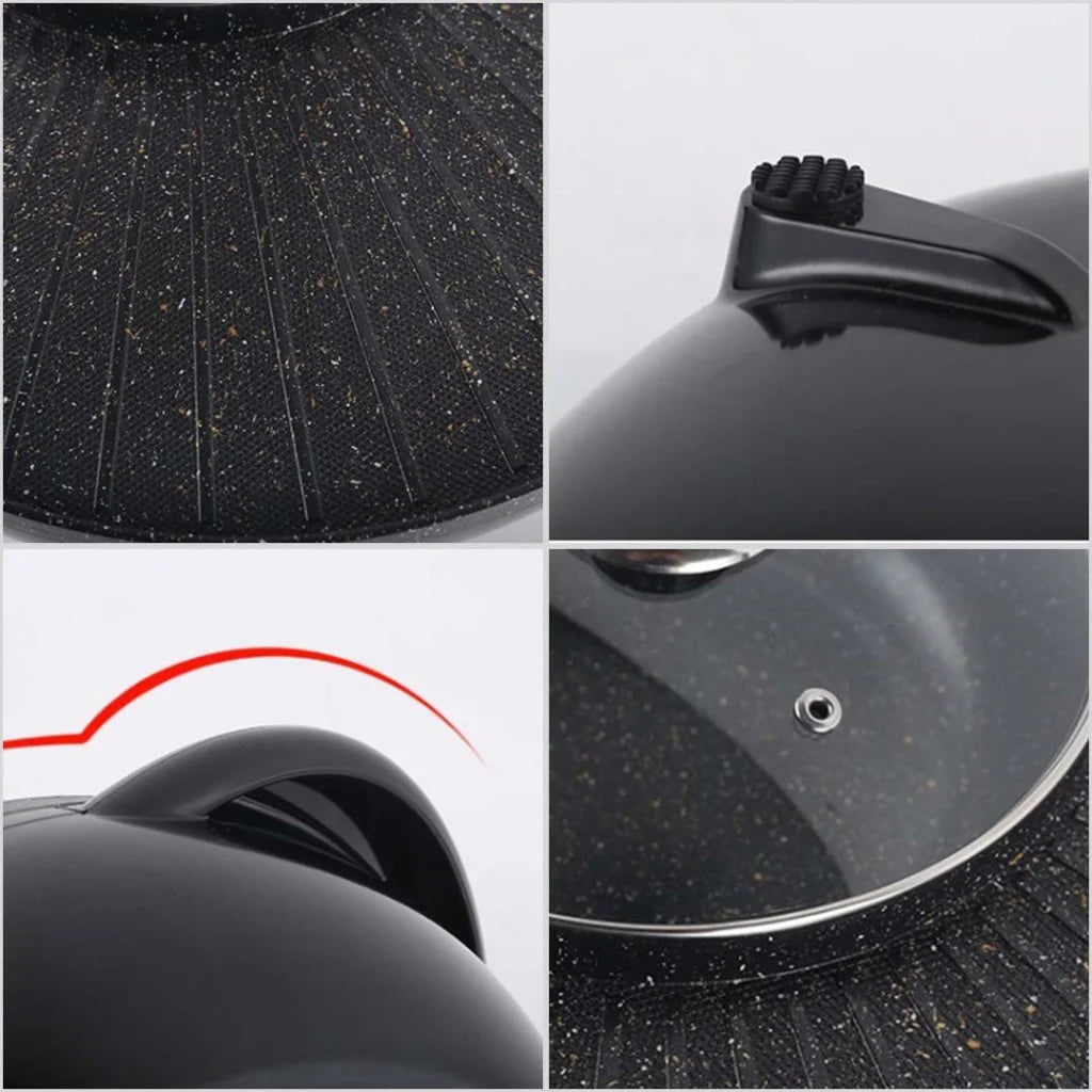 2X 2-in-1 Stone Coated Teppanyaki Grill Plate Steamboat Hotpot 3-5 Person - Premium