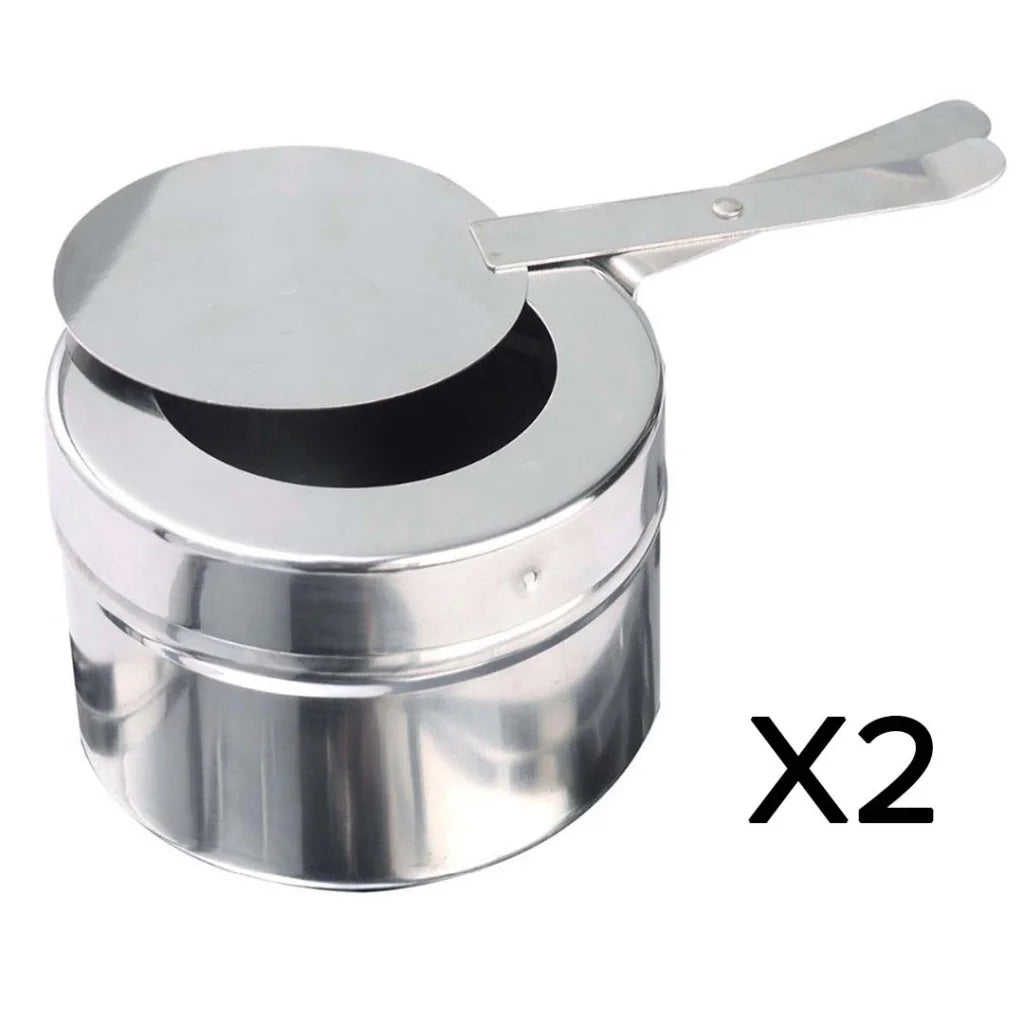 2X 4.5L Dual Tray Stainless Steel Chafing Food Warmer Catering Dish - Premium