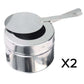2X 4.5L Dual Tray Stainless Steel Roll Top Chafing Dish Food Warmer - Premium