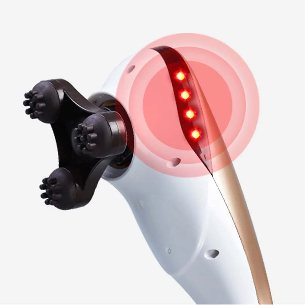 2X 6 Heads Portable Handheld Massager Soothing Blood Flow Shoulder Gold - Premium