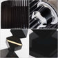 2X 60cm Black Table Lamp with Dark Shade LED Desk Lamp - Premium