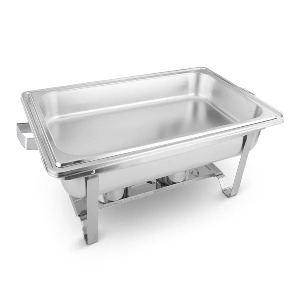 2X 9L Stainless Steel Chafing Food Warmer Catering Dish Full Size - Premium