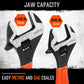 2x Adjustable Wrench Set - 6’’ & 10’’ Wide Jaw Spanner Cr-V