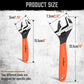 2x Adjustable Wrench Set - 6’’ & 10’’ Wide Jaw Spanner Cr-V