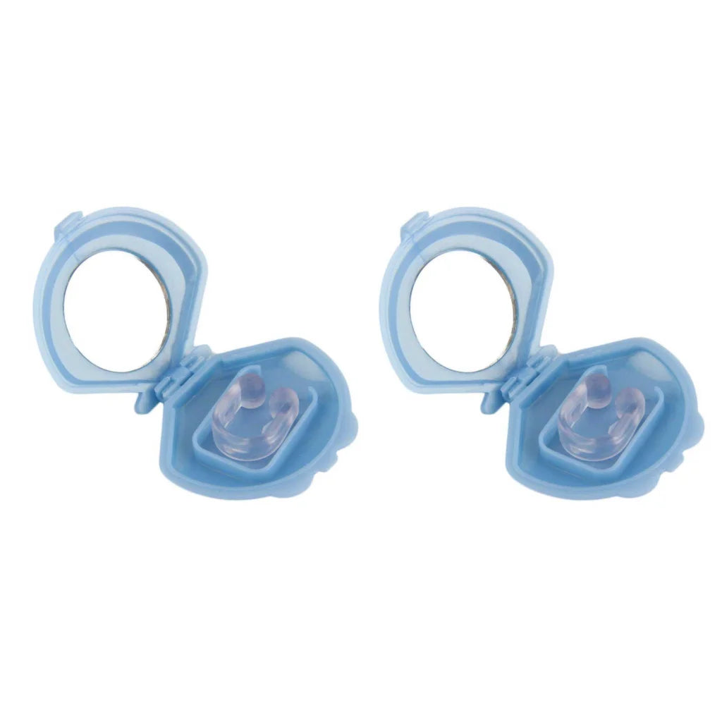 2x Anti Snoring Aid Nose Clips - Silicone Sleeping