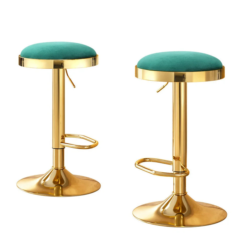 2x Artiss Bar Stools Kitchen Dining Chairs Velvet Padded