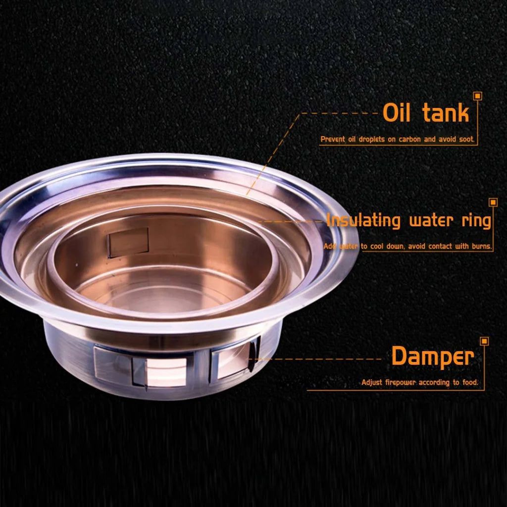 2X BBQ Grill Stainless Steel Portable Smokeless Charcoal Grill Outdoor Camping - Premium