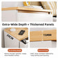 2x Bedside table set with drawer and shelf minimalist white