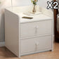 2x Bedside table set with drawers minimalist design white