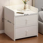 2x Bedside table set with drawers minimalist design white