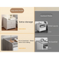 2x Bedside table set with drawers minimalist design white