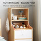 2x Bedside table set with drawers slim tall cabinet