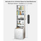 2x bedside table set with shelves and drawers modern white
