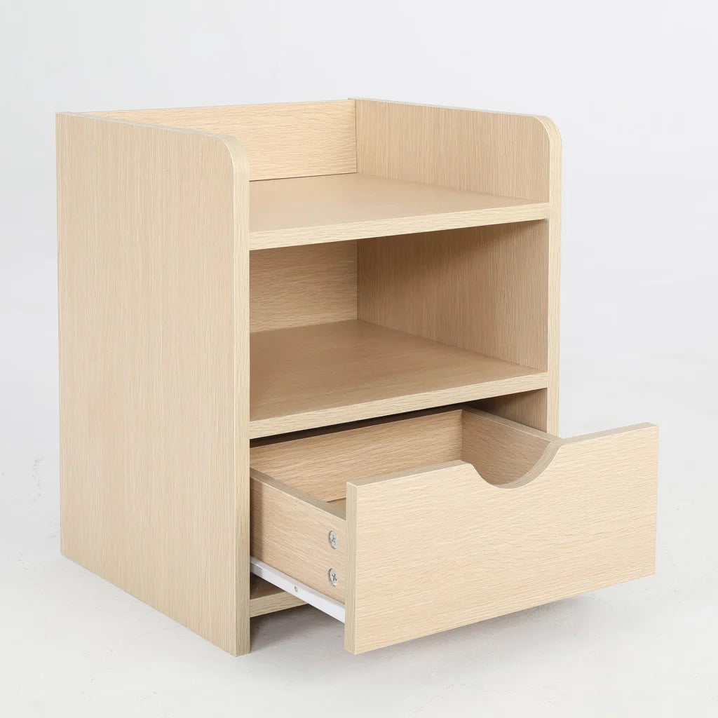 2x Bedside Tables Storage Cabinet Nightstand - 1 Drawer 2