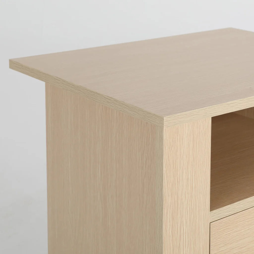 2x Bedside Tables Storage Cabinet Nightstand - 2 Drawers 1