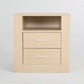 2x Bedside Tables Storage Cabinet Nightstand - 2 Drawers 1