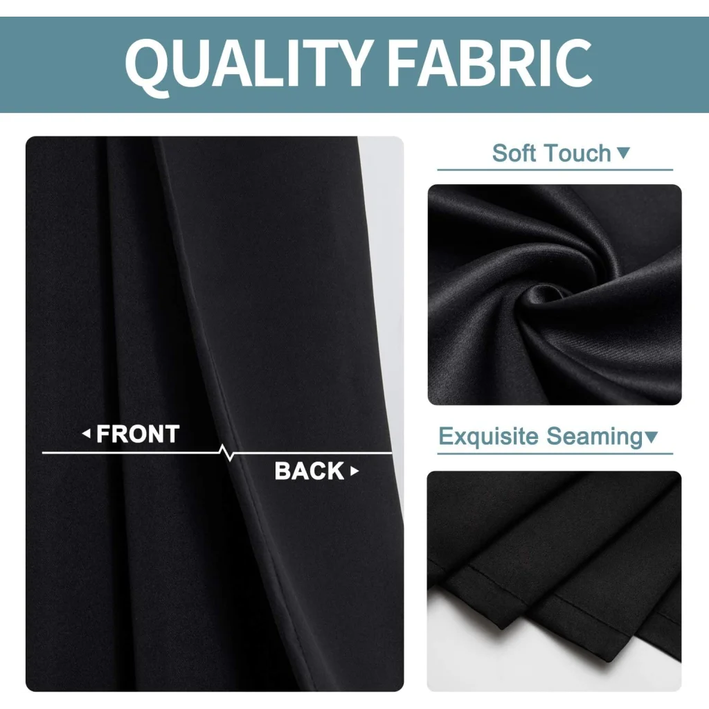 2X Blockout Curtains 100% Blackout Window Curtain Draperies
