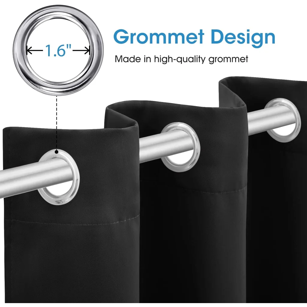 2X Blockout Curtains 100% Blackout Window Curtain Draperies