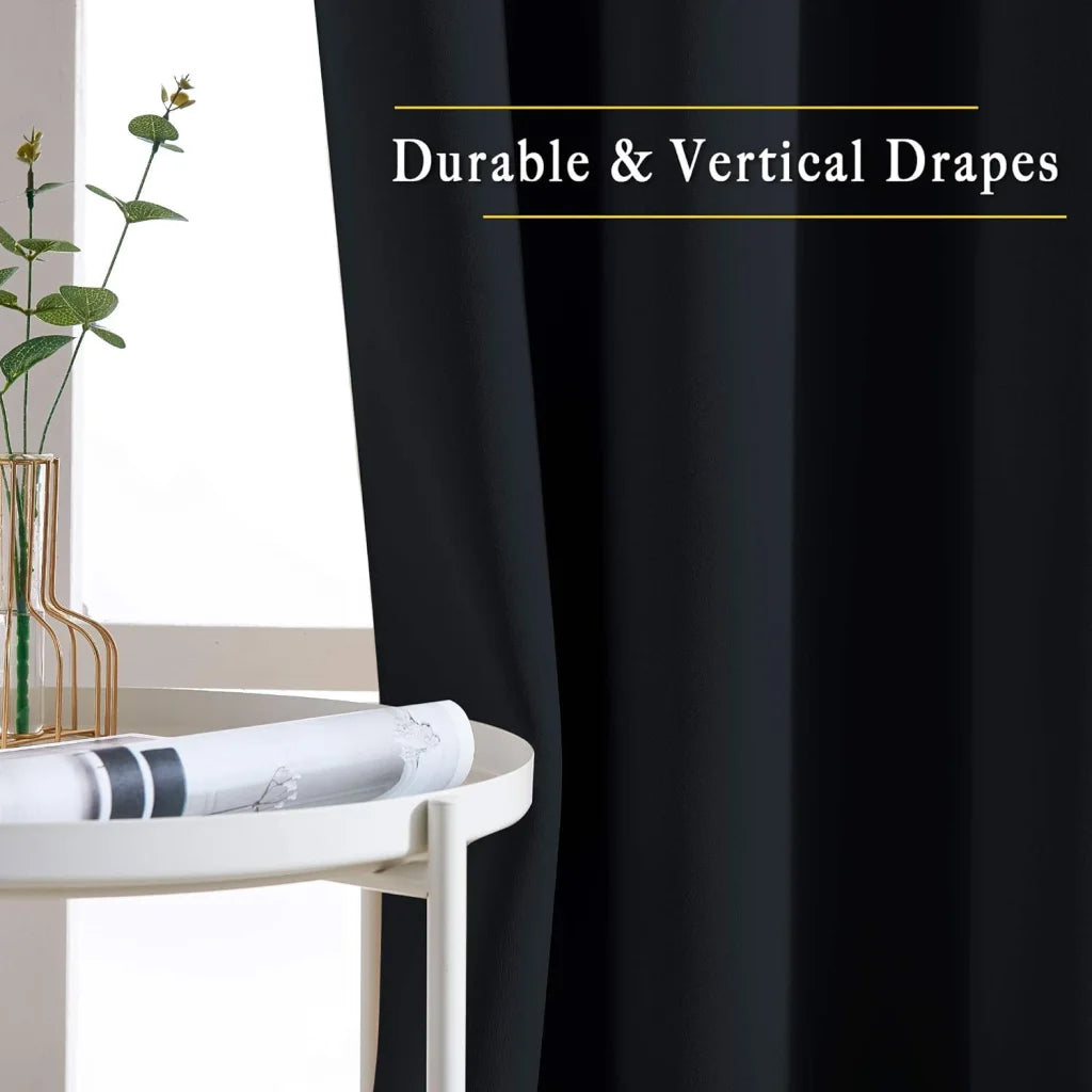2X Blockout Curtains 100% Blackout Window Curtain Draperies