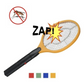 Bug zapper racket with natural finish and practical hardware