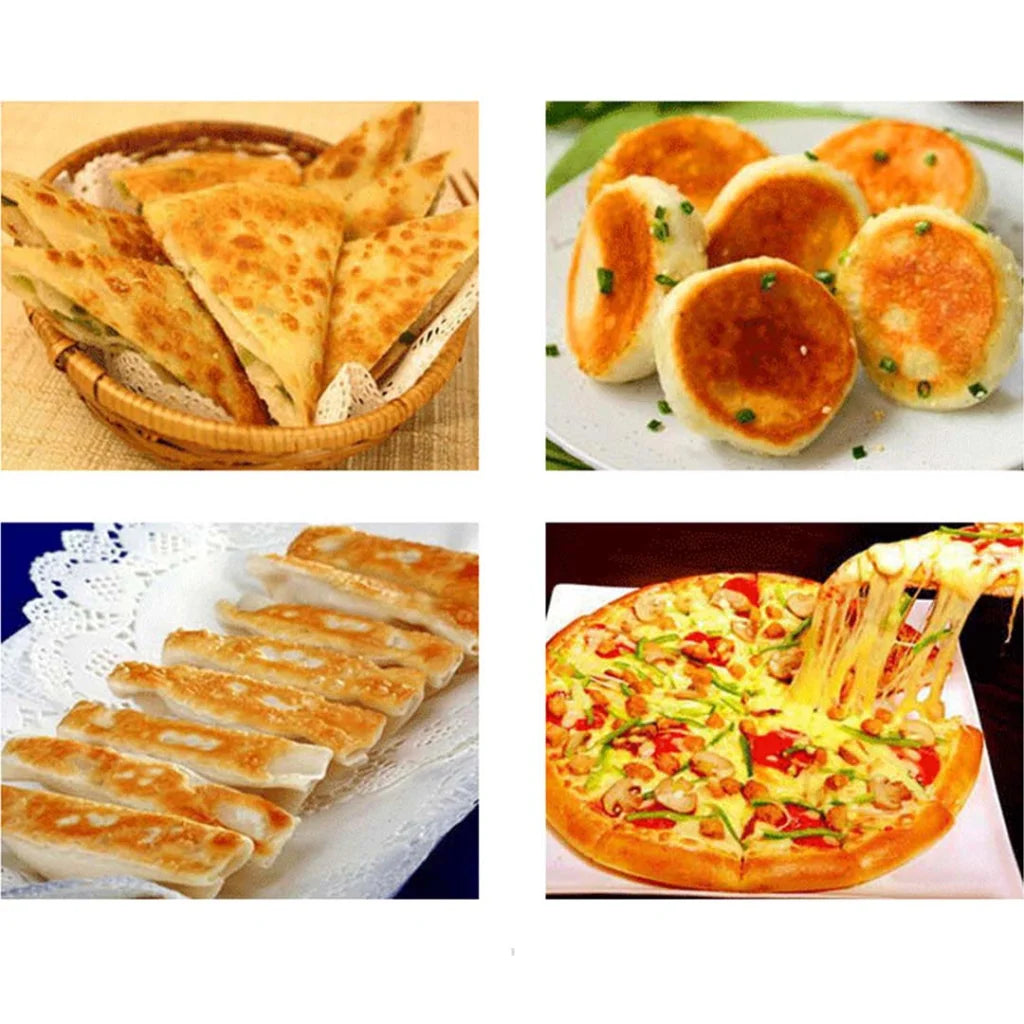 2X Cast Iron 30cm Frying Pan Skillet Coating Steak Sizzle Platter - Premium