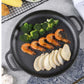2X Cast Iron 35cm Frying Pan Skillet Coating Steak Sizzle Platter - Premium