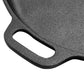 2X Cast Iron 35cm Frying Pan Skillet Coating Steak Sizzle Platter - Premium