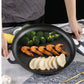 2X Cast Iron 35cm Frying Pan Skillet Coating Steak Sizzle Platter - Premium