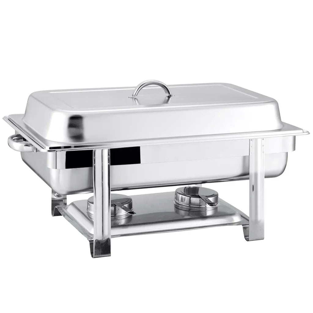 2X Double Tray Stainless Steel Chafing Catering Dish Food Warmer - Premium