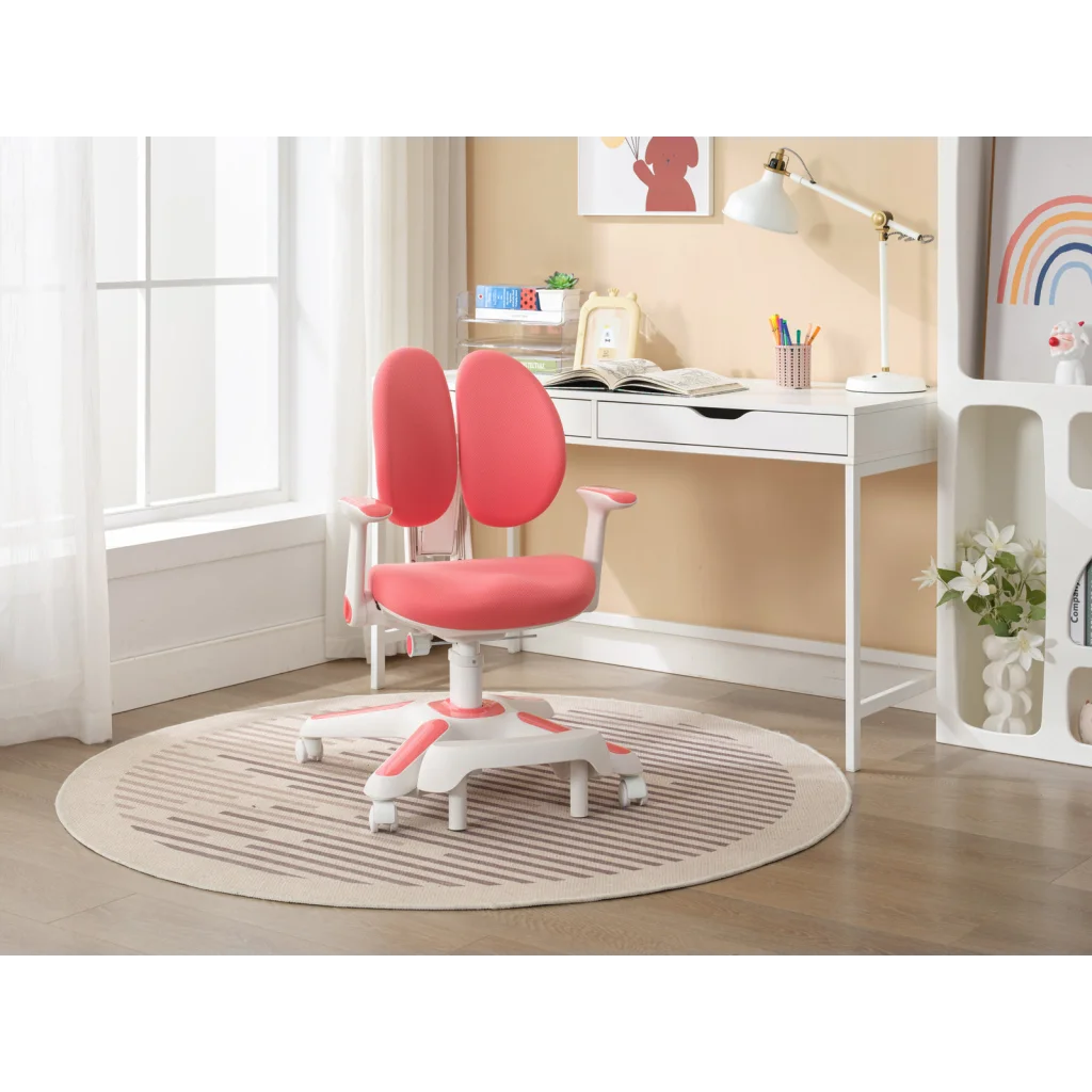 Ergonomic children study with 2x chairs height adjustable